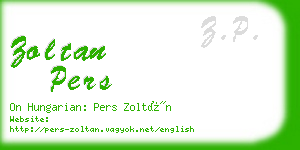 zoltan pers business card